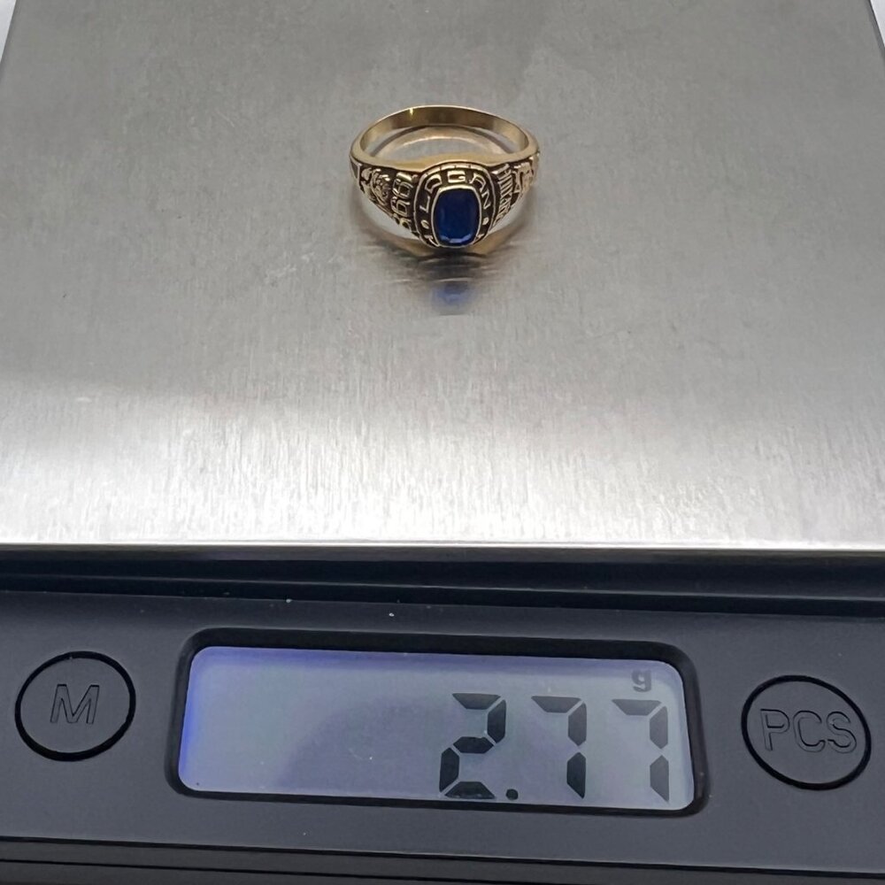 R Johns 1998 Class Ring Gold Plate Logan High Blue Stone Musketeer Rose Brenda 6 - Picture 13 of 15